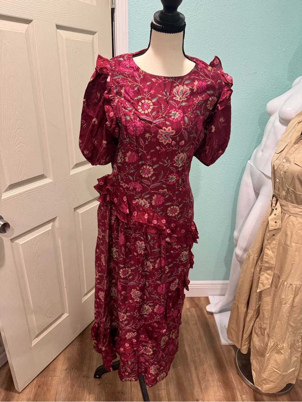 Sea Famke Print Puffed-Sleeve Dress
